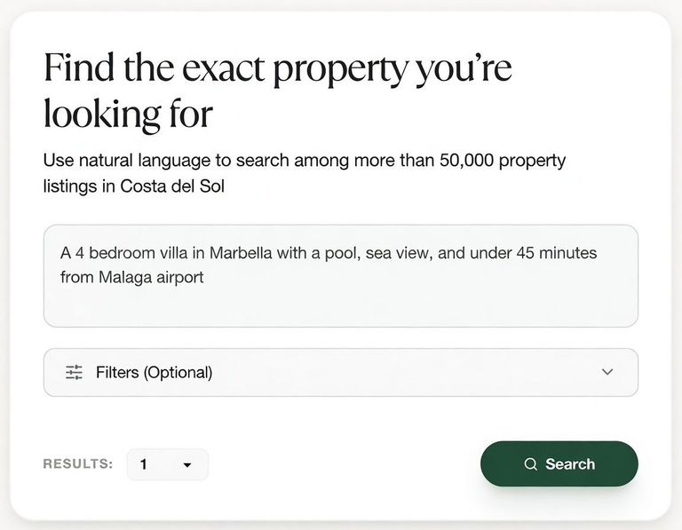 Natural Language AI Search - 40k+ listings